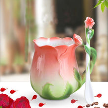 Load image into Gallery viewer, Rose Enamel Coffee Mug