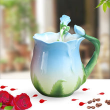 Load image into Gallery viewer, Rose Enamel Coffee Mug