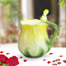 Load image into Gallery viewer, Rose Enamel Coffee Mug