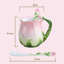 Load image into Gallery viewer, Rose Enamel Coffee Mug