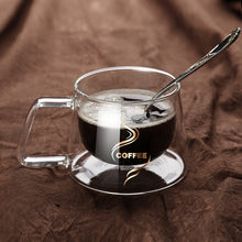Load image into Gallery viewer, Double Glass Coffee Mug