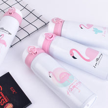 Load image into Gallery viewer, Portable Flamingo Thermos